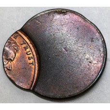 UNITED STATES OF AMERICA 1991 . ONE 1 CENT COIN . ERROR . 90% MIS-STRIKE